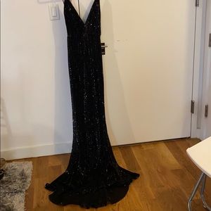 Black sequin dress